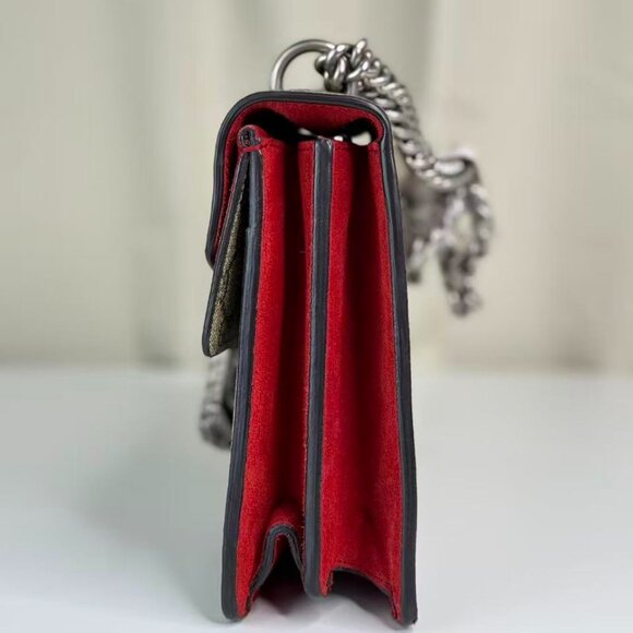 Gucci GG Logo Supreme Medium Dionysus Shoulder Bag with Red Interior - Picture 2 of 8